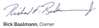 Rick Baalmann Signature